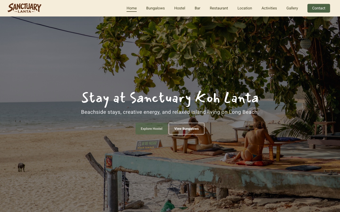 Sanctuary Koh Lanta website