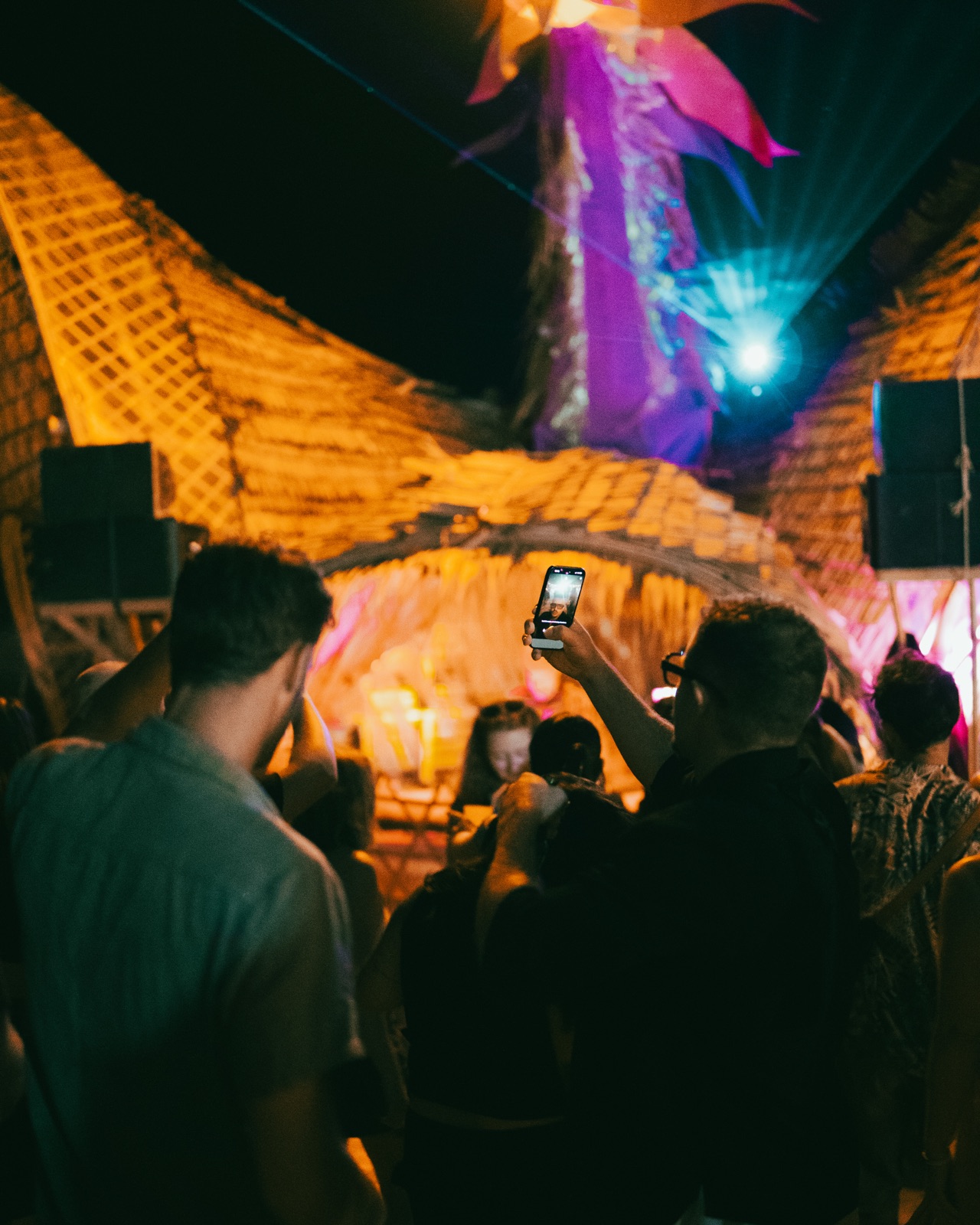 Phoenix stage under lasers, New Moon